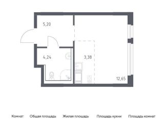 Продается квартира студия, 25.5 м2, Колпино