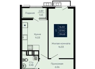 Продажа 1-комнатной квартиры, 39.7 м2, Крым