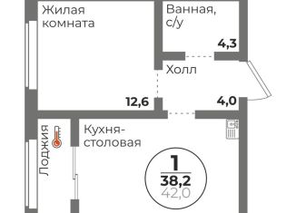 Продажа 1-ком. квартиры, 38.2 м2, Челябинск, Комсомольский проспект, 145