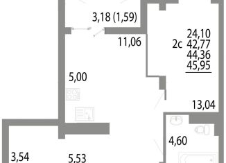 Продажа 2-комнатной квартиры, 44.4 м2, Свердловская область