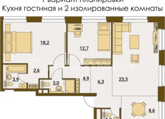 Продается трехкомнатная квартира, 87 м2, Москва, метро Шелепиха, Причальный проезд, 10к1