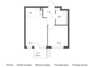 Продажа однокомнатной квартиры, 38.8 м2, Москва, жилой комплекс Алхимово, к11