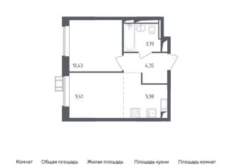 Продается однокомнатная квартира, 33.9 м2, Московская область, микрорайон Пригород Лесное, к5.1