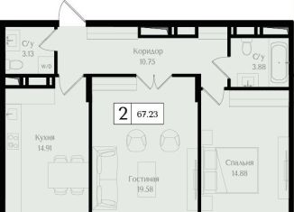 Продам 2-комнатную квартиру, 67.2 м2, Москва, ВАО