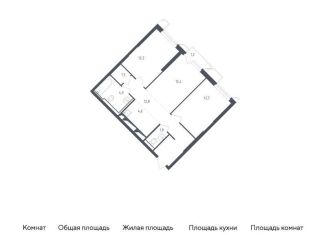 Двухкомнатная квартира на продажу, 63.5 м2, Московская область, жилой комплекс Спутник, 21