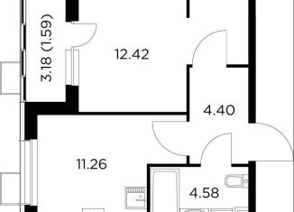 Продается 1-комнатная квартира, 34.2 м2, Пушкино, микрорайон Новое Пушкино, к28