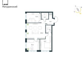 Продам трехкомнатную квартиру, 78.2 м2, Москва, метро Мичуринский проспект