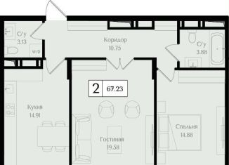 Продаю 2-комнатную квартиру, 67.2 м2, Москва, ВАО