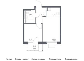 1-комнатная квартира на продажу, 36.4 м2, Московская область, жилой комплекс Прибрежный Парк, 7.1
