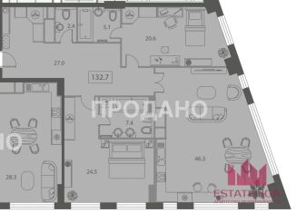 Продается 3-комнатная квартира, 132.7 м2, Москва, Мытная улица, 40к1, метро Добрынинская