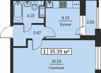 Продажа 1-комнатной квартиры, 35.4 м2, Мурино, Екатерининская улица, 19