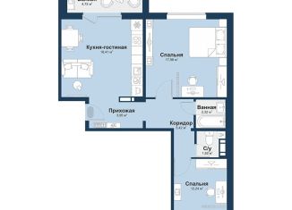 Продажа двухкомнатной квартиры, 64.3 м2, Челябинская область, Береговая улица, 2