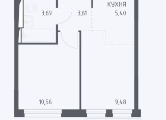 Сдается 2-комнатная квартира, 32.7 м2, село Остафьево, улица Красовского, 2к2