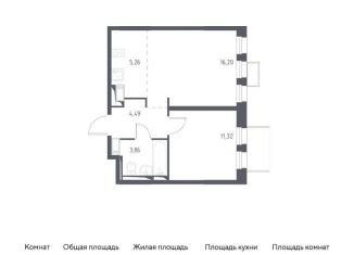 Продажа 1-комнатной квартиры, 41.1 м2, Московская область, жилой комплекс Горки Парк, к3.2