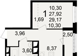Продажа 1-комнатной квартиры, 29.2 м2, Рязанская область