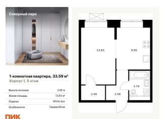 Продажа 1-комнатной квартиры, 33.6 м2, Хабаровск