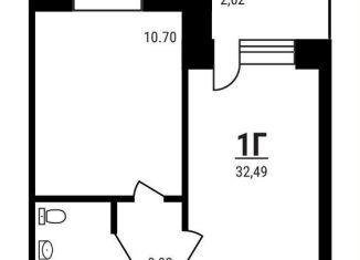 Продажа 1-комнатной квартиры, 32.5 м2, Московская область, микрорайон Дружный, 15