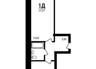 Продается однокомнатная квартира, 37.1 м2, Московская область, микрорайон Дружный, 15