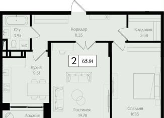 2-ком. квартира на продажу, 65.9 м2, Москва, ВАО