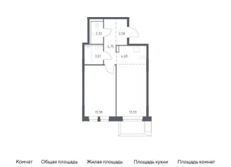 Продажа однокомнатной квартиры, 45 м2, посёлок Жилино-1