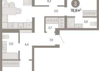 Продажа 3-комнатной квартиры, 78.8 м2, Свердловская область