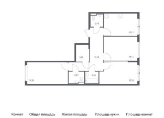 Продам трехкомнатную квартиру, 78.3 м2, Москва, жилой комплекс Остафьево, к22