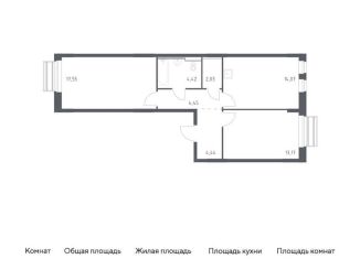 Продам двухкомнатную квартиру, 60.1 м2, Московская область