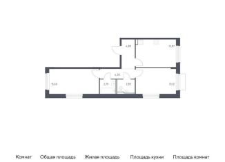 Продается двухкомнатная квартира, 57.5 м2, поселение Кокошкино, жилой комплекс Новое Внуково, к30