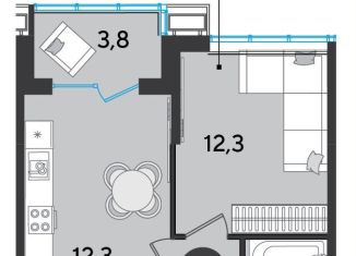 Продам 1-комнатную квартиру, 37.7 м2, Краснодар