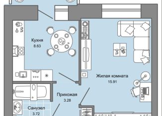 Продажа однокомнатной квартиры, 33 м2, Ульяновская область, проспект Авиастроителей, 26