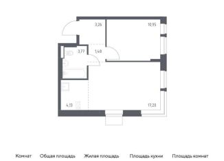 Продается 1-комнатная квартира, 40.8 м2, Московская область