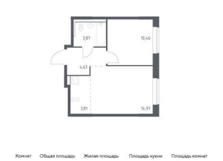 Продам однокомнатную квартиру, 37.7 м2, поселение Филимонковское, жилой комплекс Квартал Марьино, к4
