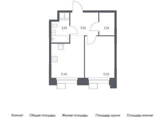 Продажа однокомнатной квартиры, 35.9 м2, поселение Мосрентген