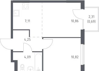 Продам 1-комнатную квартиру, 37.8 м2, Мытищи, ЖК Мытищи Парк