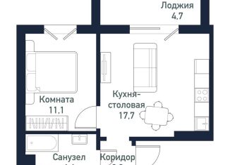 Продам 1-комнатную квартиру, 35.4 м2, Челябинская область