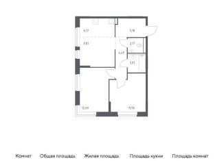 Продаю двухкомнатную квартиру, 55.5 м2, поселение Филимонковское, жилой комплекс Квартал Марьино, к4