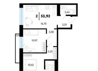 Продажа двухкомнатной квартиры, 54 м2, Тюмень