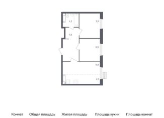 Продам 2-комнатную квартиру, 53.8 м2, деревня Столбово, проспект Куприна, 36к1