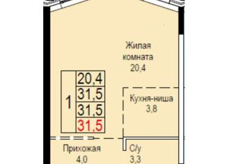 Продажа квартиры студии, 31.5 м2, Москва, Южнопортовый район