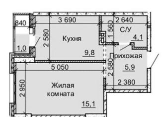 Продается 1-ком. квартира, 35.9 м2, Новосибирск, метро Заельцовская, улица Столетова