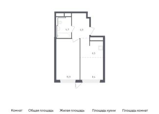 Однокомнатная квартира на продажу, 42.4 м2, Красногорск, жилой комплекс Спутник, 24