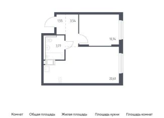 Продажа 1-ком. квартиры, 40.2 м2, Ленинградская область