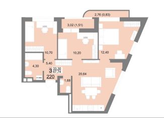 Продам трехкомнатную квартиру, 67.7 м2, Свердловская область