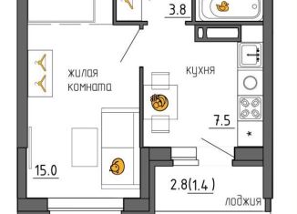 1-комнатная квартира на продажу, 31.1 м2, Пермский край, Ижевская улица, 38