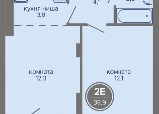 2-комнатная квартира на продажу, 36.9 м2, Пермь, шоссе Космонавтов, 309А, Индустриальный район