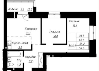 Продается трехкомнатная квартира, 54 м2, Барнаул, Павловский тракт, 196к2