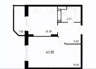 Продажа 1-комнатной квартиры, 41.4 м2, Подольск, Школьная улица