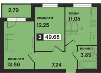 Продам 2-комнатную квартиру, 49.7 м2, Владимирская область
