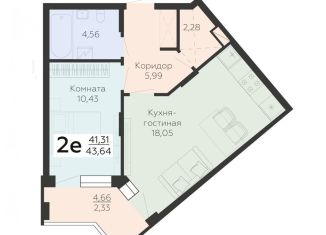 Продажа 2-комнатной квартиры, 43.6 м2, Воронежская область, Электросигнальная улица, 9Ак1