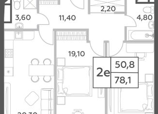 Продажа 3-комнатной квартиры, 78.1 м2, Москва, проспект Генерала Дорохова, вл1к1, район Раменки